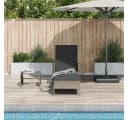 vidaXL Gartenliege Poly-Rattan Grau Verstellbare Rückenlehne Bild 3