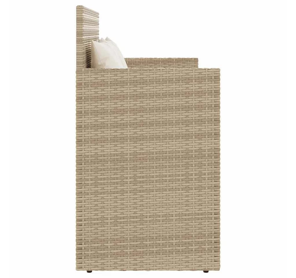 vidaXL Gartenbank mit Kissen Beige Poly Rattan - Bild 5