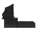 vidaXL Doppel-Sonnenliege Schwarz Poly Rattan mit Dach Bild 5