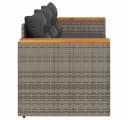 vidaXL Loungesofa 3-Sitzer Grau Poly Rattan Bild 5