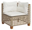 vidaXL Gartensofa Beige Poly Rattan mit Kissen Bild 1
