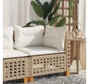 vidaXL Gartensofa Beige Poly Rattan mit Kissen Bild 2