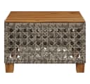 vidaXL Gartentisch Grau Poly Rattan Holz Bild 4
