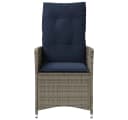 vidaXL Gartenstuhl Verstellbar 2 Stk. Grau Poly Rattan Bild 4