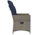 vidaXL Gartenstuhl Verstellbar 2 Stk. Grau Poly Rattan Bild 5