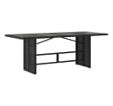 vidaXL Gartentisch mit Glasplatte Schwarz Poly Rattan Bild 2