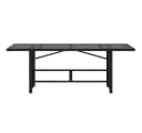 vidaXL Gartentisch mit Glasplatte Schwarz Poly Rattan Bild 4