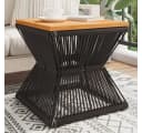vidaXL Tisch Schwarz Massivholz Stahl Modern Bild 1