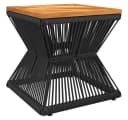 vidaXL Tisch Schwarz Massivholz Stahl Modern Bild 2