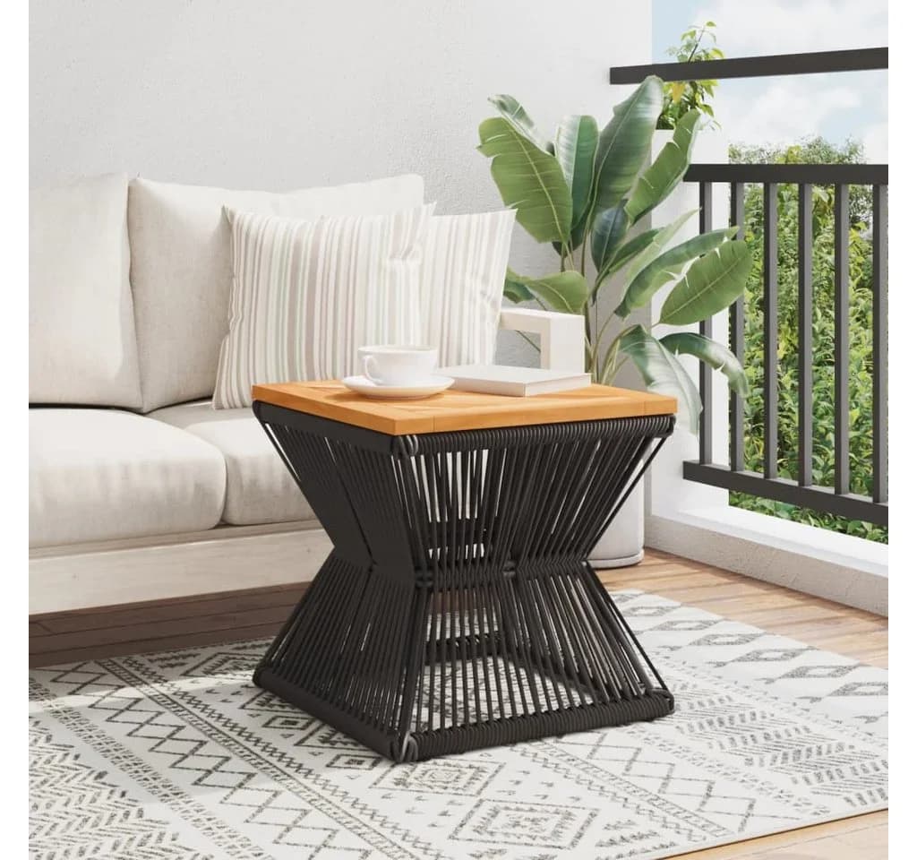 vidaXL Tisch Schwarz Massivholz Stahl Modern - Bild 3