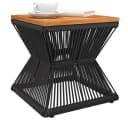 vidaXL Tisch Schwarz Massivholz Stahl Modern Bild 4
