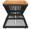 vidaXL Tisch Schwarz Massivholz Stahl Modern Bild 5