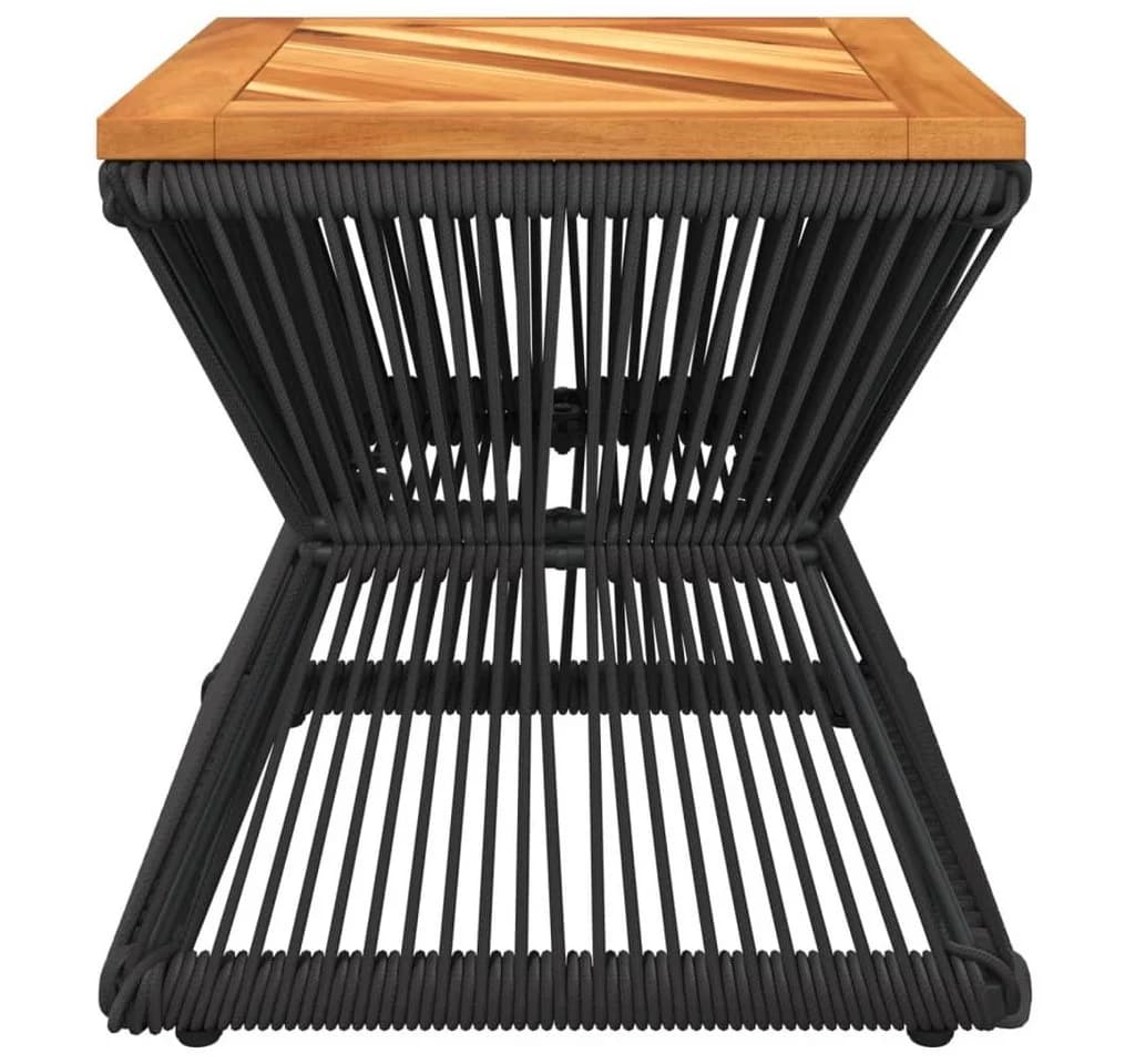vidaXL Tisch Schwarz Massivholz Stahl Modern - Bild 5