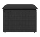 vidaXL Gartenhocker Schwarz mit Kissen Poly Rattan Bild 4