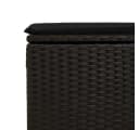 vidaXL Gartenhocker Schwarz mit Kissen Poly Rattan Bild 5