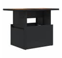 vidaXL Gartentisch Outdoor Schwarz PE-Rattan Akazienholz Bild 2