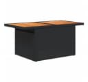 vidaXL Gartentisch Outdoor Schwarz PE-Rattan Akazienholz Bild 4