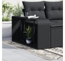 vidaXL Lagerregal 2-tlg. Schwarz Poly Rattan mit Stahlrahmen Bild 3