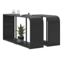 vidaXL Lagerregal 2-tlg. Schwarz Poly Rattan mit Stahlrahmen Bild 4