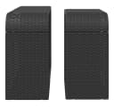 vidaXL Lagerregal 2-tlg. Schwarz Poly Rattan mit Stahlrahmen Bild 5
