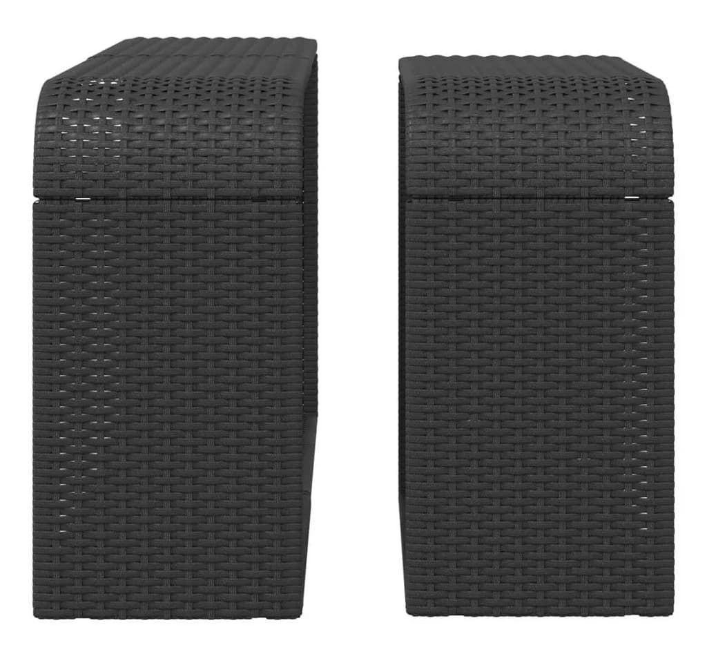 vidaXL Lagerregal 2-tlg. Schwarz Poly Rattan mit Stahlrahmen - Bild 5