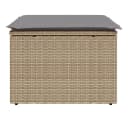 vidaXL Gartenhocker Beige Poly Rattan Bild 4