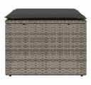 vidaXL Gartenhocker Grau mit Kissen Poly Rattan Bild 4