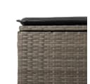 vidaXL Gartenhocker Grau mit Kissen Poly Rattan Bild 5