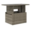 vidaXL Gartentisch Grau Poly Rattan mit Glasplatte Bild 2