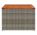 vidaXL Gartentisch Grau Poly Rattan und Holz Bild 4