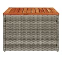 vidaXL Gartentisch Grau Poly Rattan und Holz Bild 5