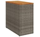 vidaXL Gartentisch Grau Braun PE-Rattan Holzplatte Bild 2