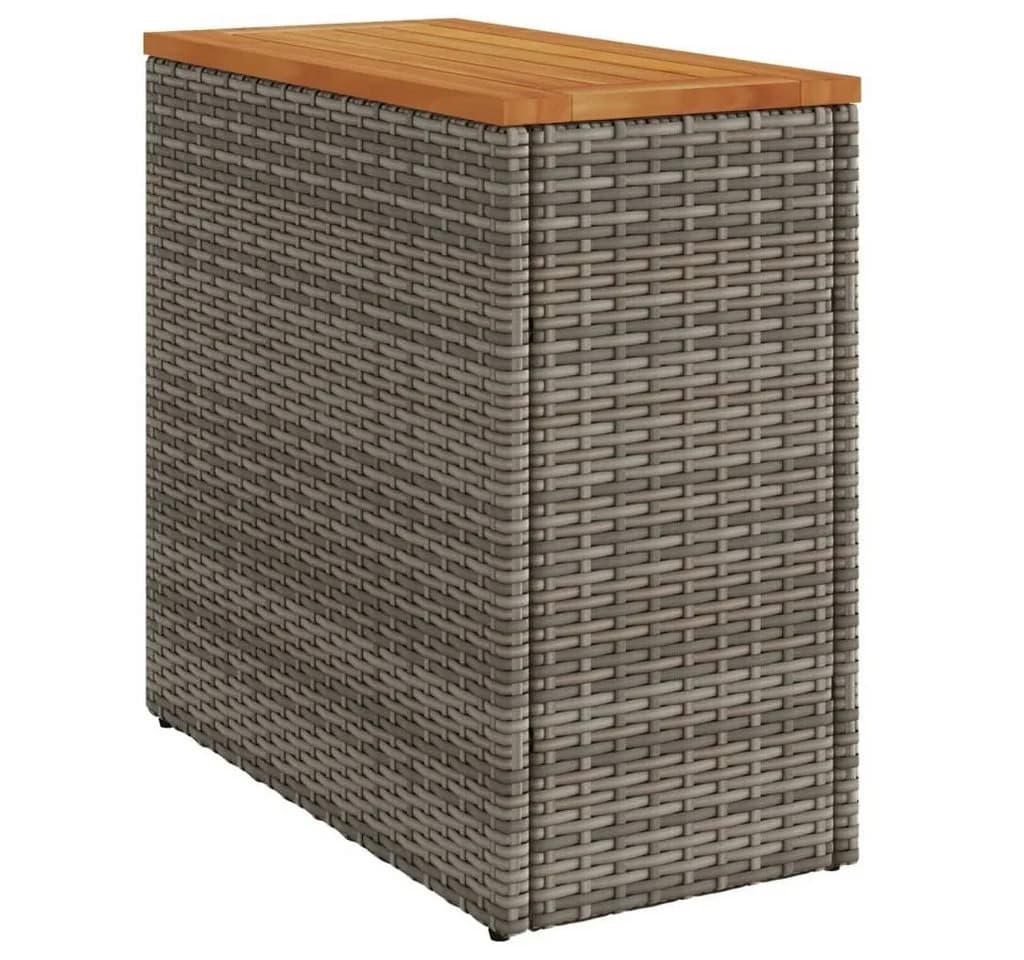 vidaXL Gartentisch Grau Braun PE-Rattan Holzplatte - Bild 2