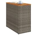 vidaXL Gartentisch Grau Braun PE-Rattan Holzplatte Bild 4
