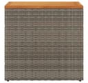 vidaXL Gartentisch Grau Braun PE-Rattan Holzplatte Bild 5