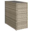 vidaXL Gartentisch Poly Rattan mit Glasplatte Grau/Schwarz Bild 2