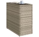 vidaXL Gartentisch Poly Rattan mit Glasplatte Grau/Schwarz Bild 4