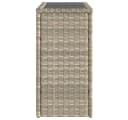 vidaXL Gartentisch Poly Rattan mit Glasplatte Grau/Schwarz Bild 5