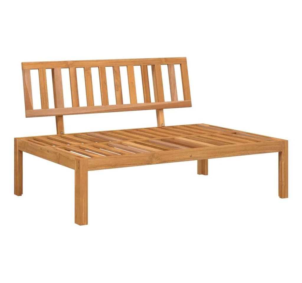 vidaXL Garten-Mittelsofa aus massivem Akazienholz, braun - Bild 2