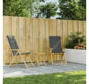 vidaXL Gartentisch Klappbar Bambus 45x45 cm Bild 3
