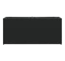 vidaXL Hochbeet mit 2 Fächern Schwarz Poly Rattan Bild 5