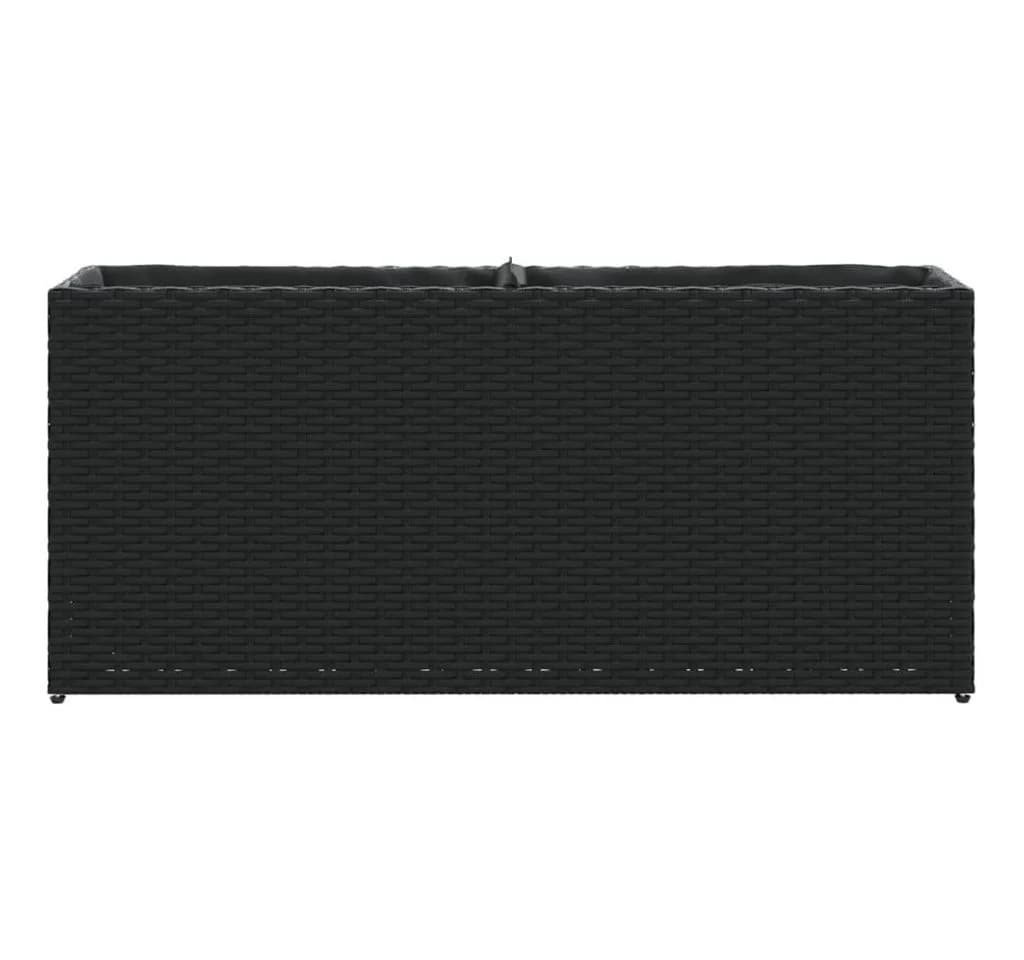 vidaXL Hochbeet mit 2 Fächern Schwarz Poly Rattan - Bild 5