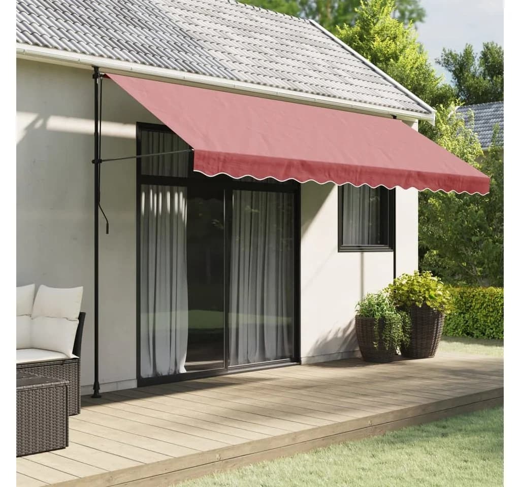 vidaXL Markisenvolant Burgunderrot 4 m Polyester
