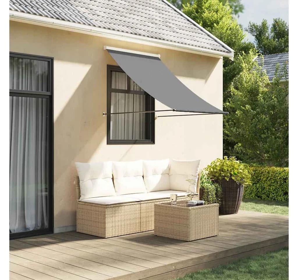 vidaXL Einziehbare Markise Anthrazit 150x150 cm mit Stahlrahmen
