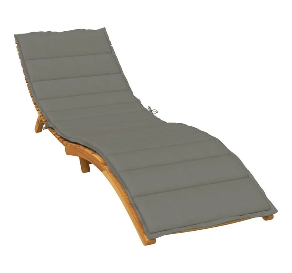 vidaXL Sitzauflage Sonnenliegen Melange Dunkelgrau 200x50x4 cm