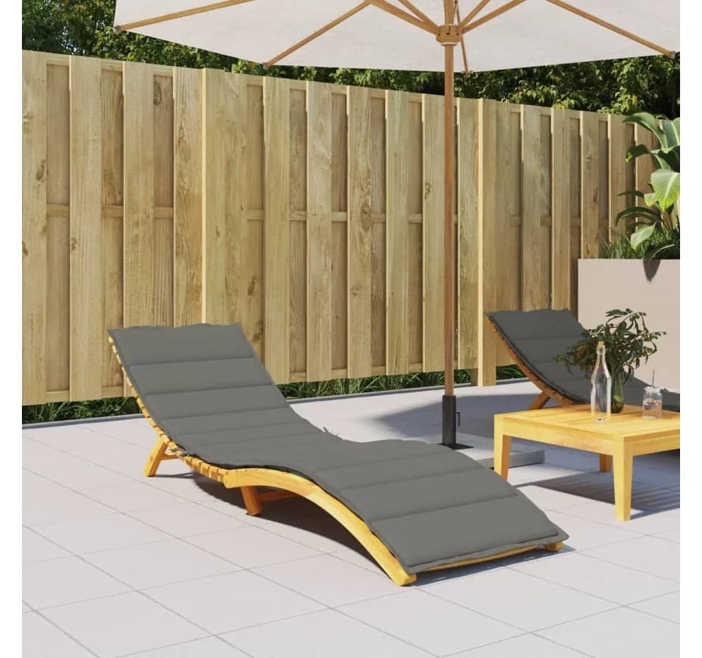 vidaXL Sitzauflage Sonnenliegen Melange Dunkelgrau 200x50x4 cm - Bild 3