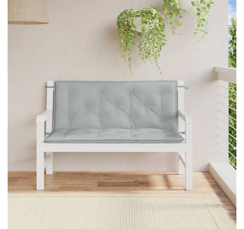 vidaXL Gartenbankauflage Melange Hellgrau Polyester - Bild 3