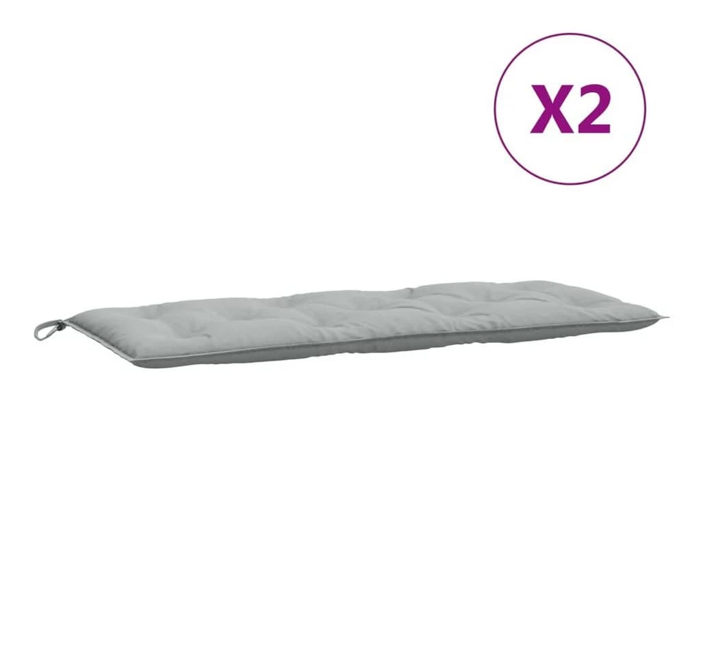 vidaXL Gartenbankauflage Melange Hellgrau Polyester - Bild 4