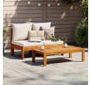 vidaXL Sofaelement Gartensofa ohne Armlehnen mit Kissen 2-Sitzer Massivholz Bild 3