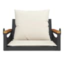 vidaXL Hängesessel mit Kissen Schwarz Poly Rattan Bild 4
